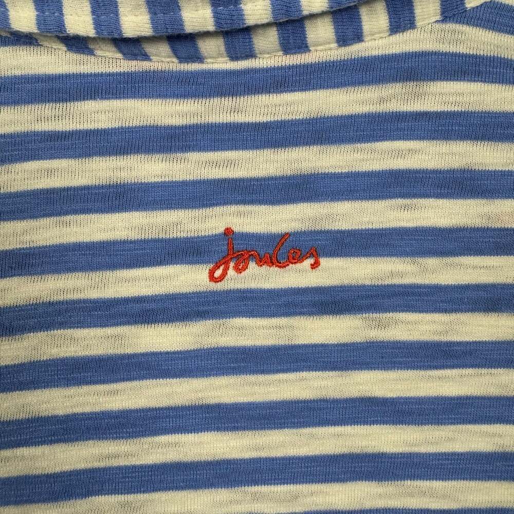 JOULES Harri Top Light Blue & White Striped V-Neck Women's Size Medium - Picture 5 of 7